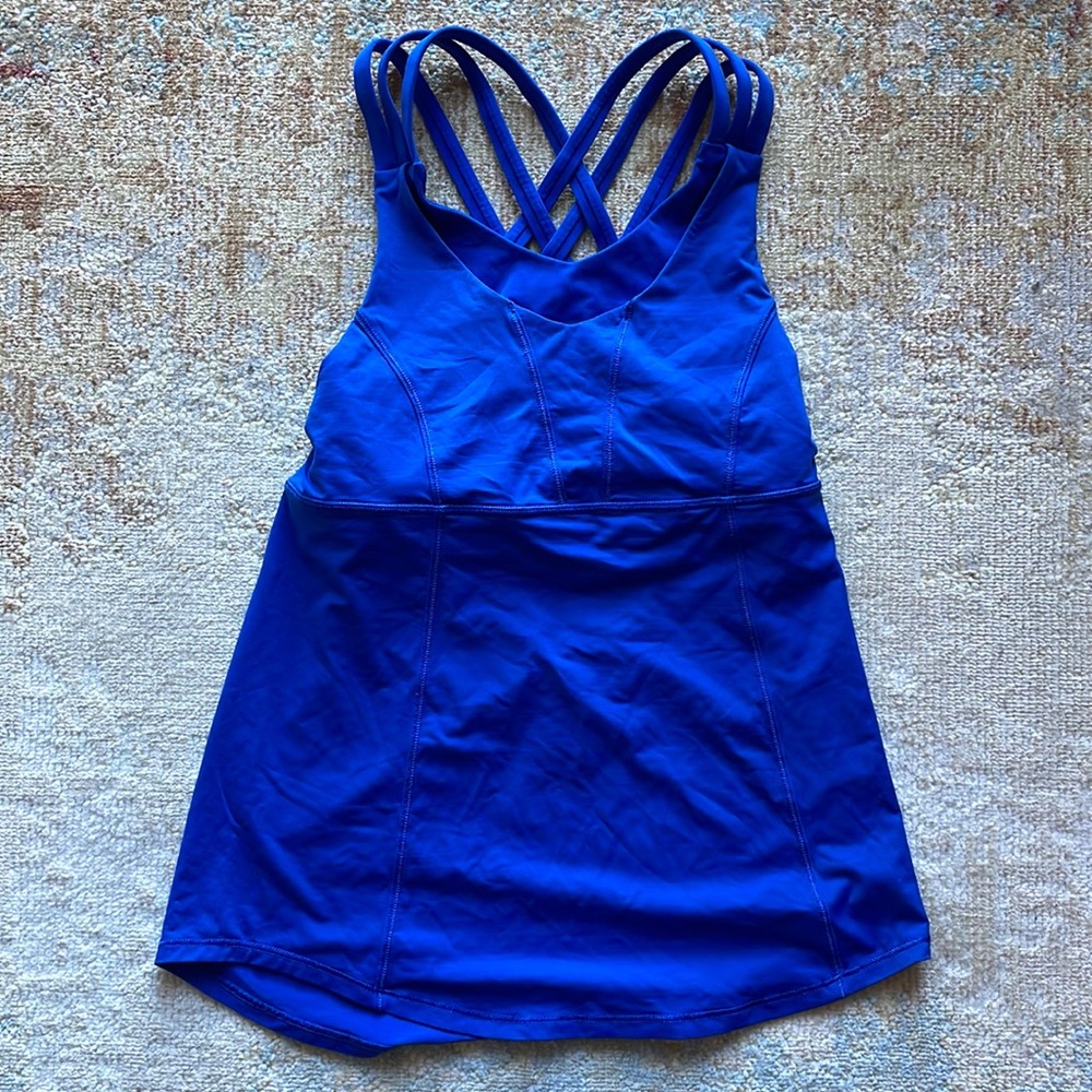 Blue lululemon tank top
